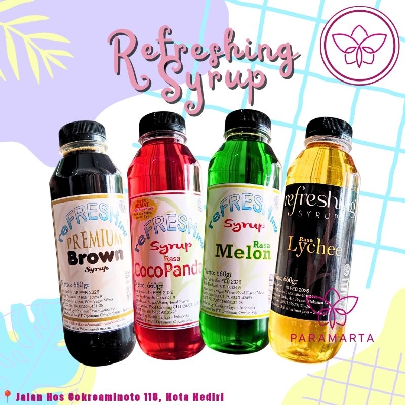 

REFRESING SYRUP PREMIUM/REFRESHING SIRUP 660GR/SIRUP MINUMAN