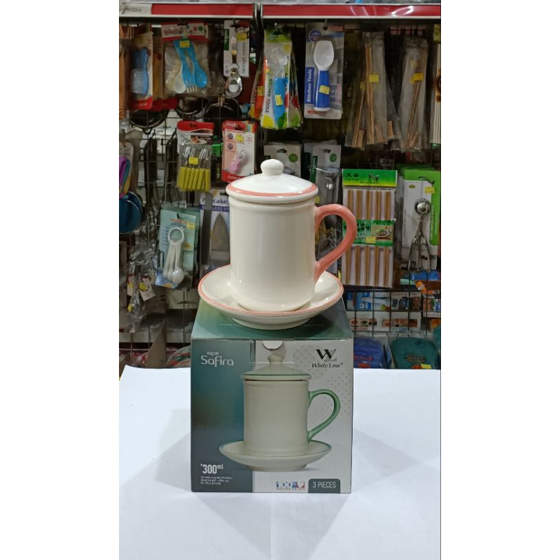 Mug Set 3 Pcs Safira White Line