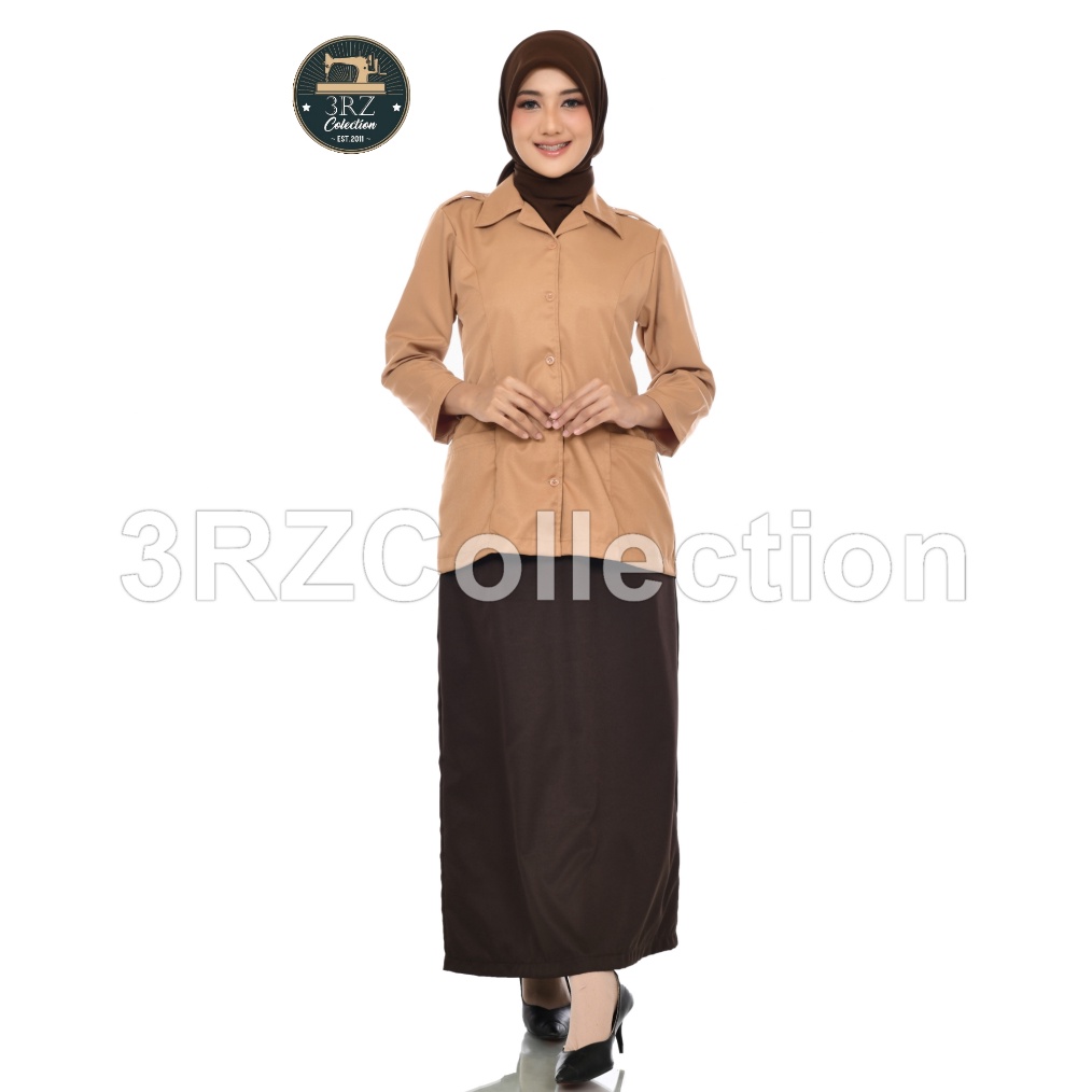 Setelan Seragam Pramuka Pembina Guru Wanita Rok atau Celana