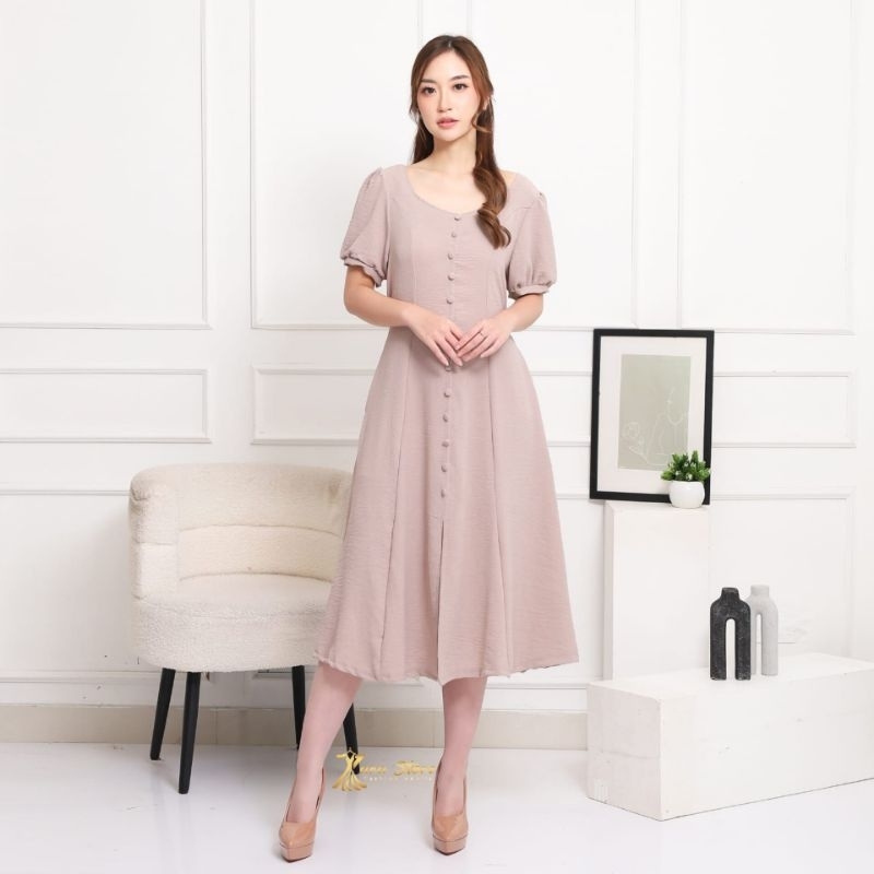 Zudith Dress Casual Terusan Premium Cantik Gaun Kondangan Fashion Wanita