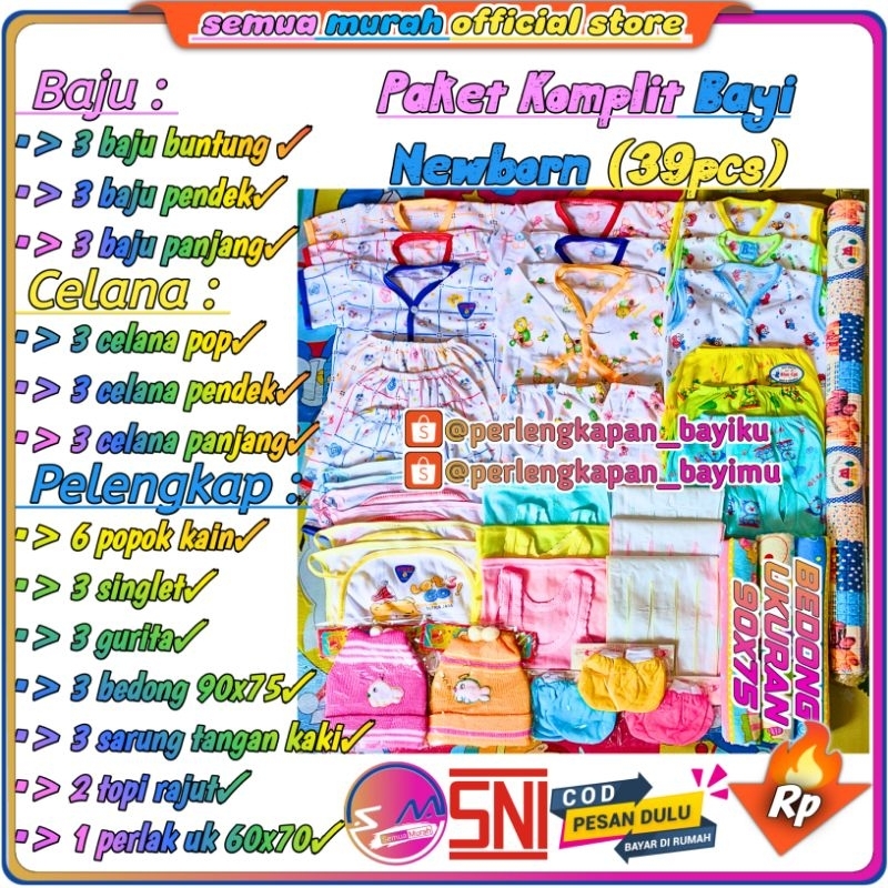 Perlengkapan Baju Bayi Laki Laki Perempuan Newborn Lengkap Komplit Pakaian Dan Peralatan Baby Untuk 