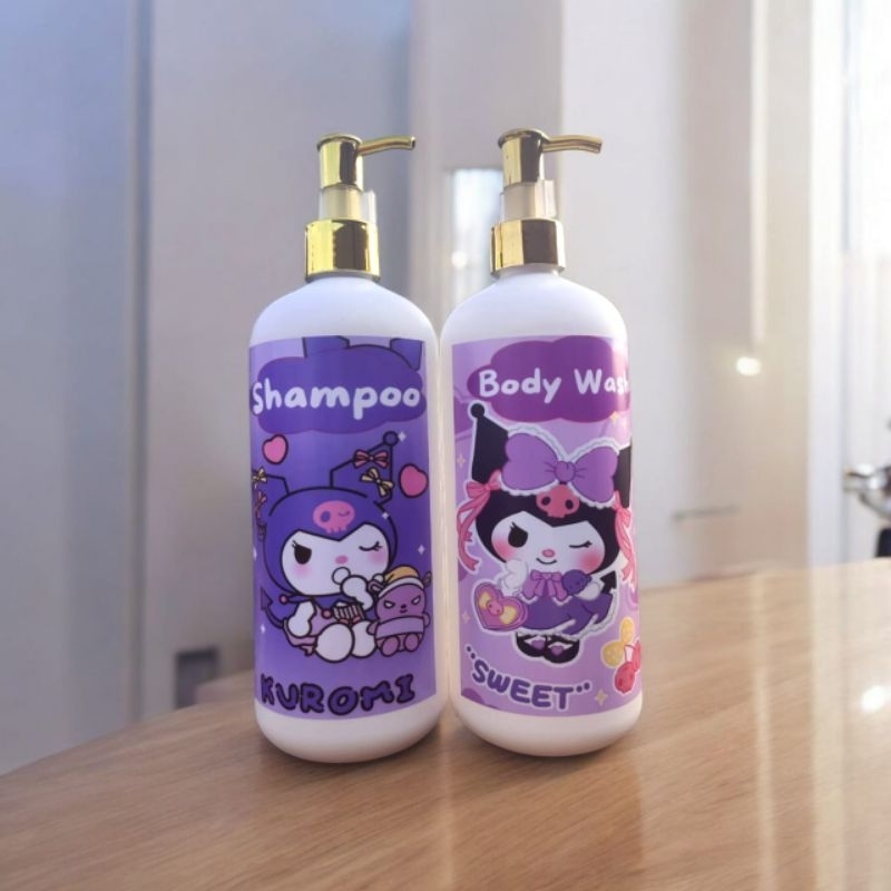 BOTOL SABUN CAIR 500ML KUROMI BOTOL SABUN MANDI ANAK BOTOL SABUN CAIR 500ML