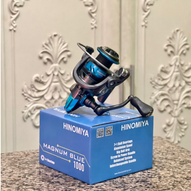 REEL SPINNING HINOMIYA MAGNUM BLUE/MAGNUM RED 1000 POWER HANDLE