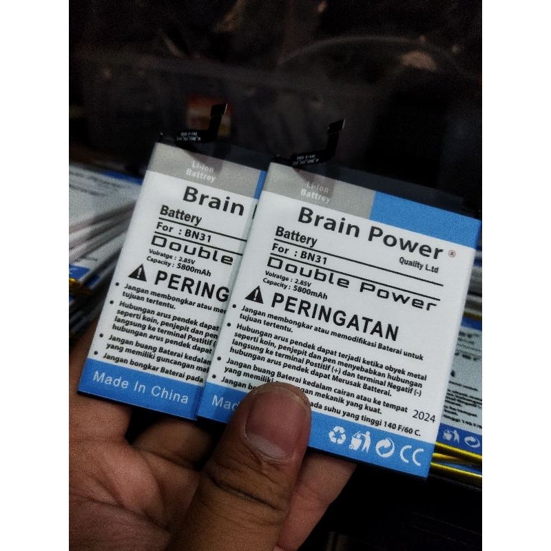 BATRE BATERAI BRAIN POWER XIAOMI REDMI NOTE 5A 5APRIME MI5X BN31 5800 MAH