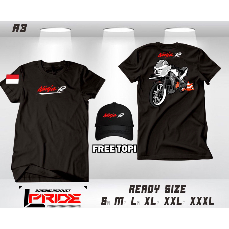 Kaos Sablon Kawasaki Ninja R Keren Free Topi