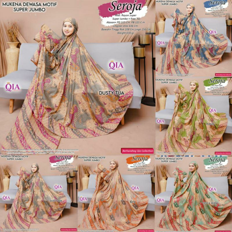 seroja mukena motif batik