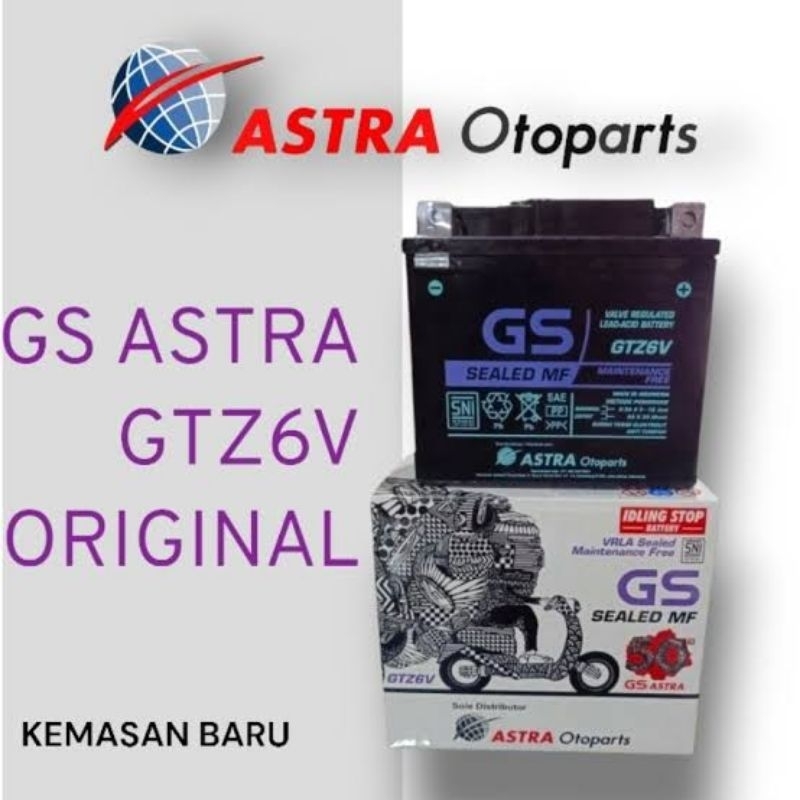AKI KERING GS ASTRA GTZ6V ORIGINAL MOTOR VARIO 125 150 PCX ADV
