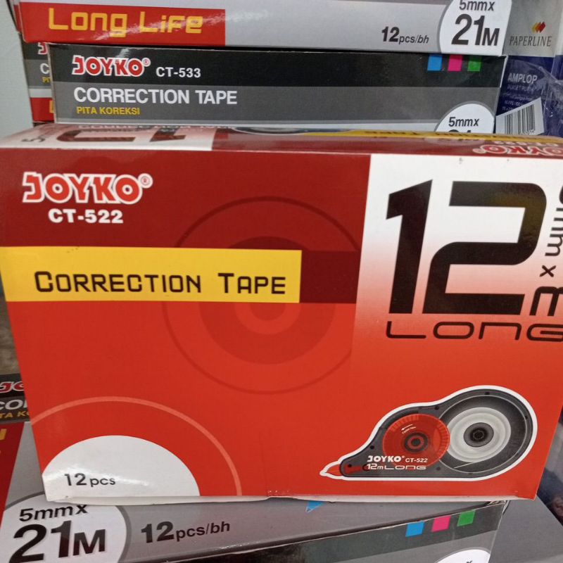 

Pita Koreksi CT-522 1dus 12pcs 3warna Tipe-X