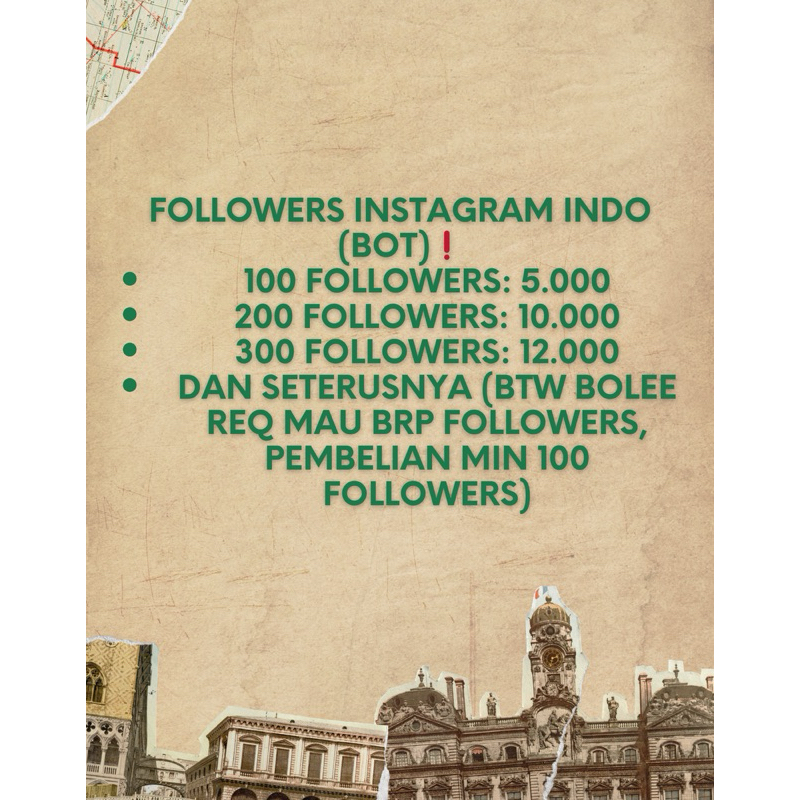 FOLLOWERS INSTAGRAM BOT INDO (SEBELUM PESAN CEK DESKRIPSI PRODUK TERLEBIH DAHULU)