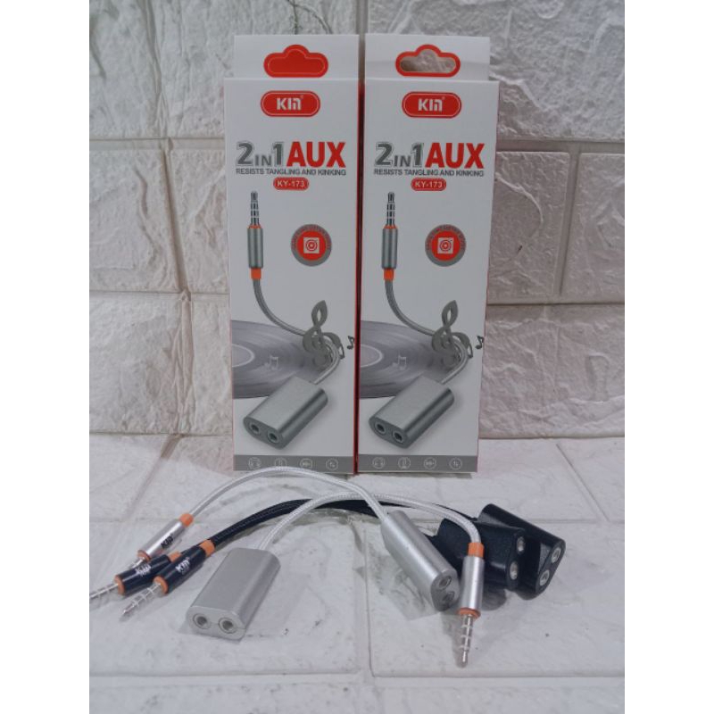 KABEL SPLITTER AUX AUDIO KYIN JADI BISA UNTUK 2 HEADSET