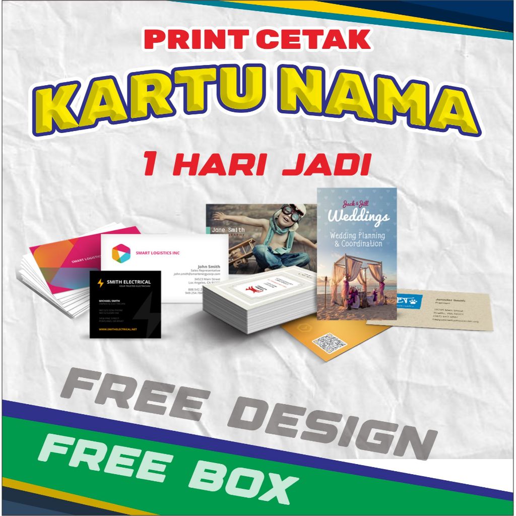 

Kartu Nama isi 100 free Box/ Kartu Nama Custom/ Bussiness Card/ Kartu Nama 1 sisi termurah