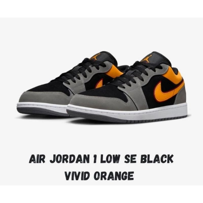 ready AIR JORDAN 1 LOW SE BLACK VIVID ORANGE