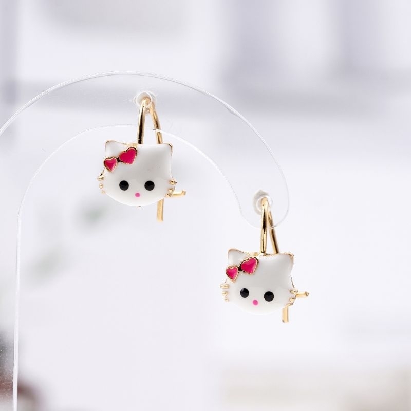 BISA COD ANTING HELLOKITTY TITANIUM/ANTING ANAK/ANTING FASHION/ANTING KOREA/ANTING WANITA/ANTING TIT
