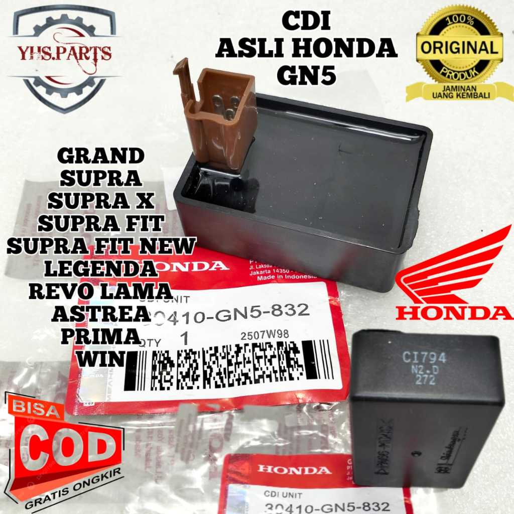 ASLI ORIGINAL CDI UNIT HONDA AHM GN5 GRAND SUPRA X FIT NEW REVO LAMA LEGENDA ASTREA PRIMA WIN OLD