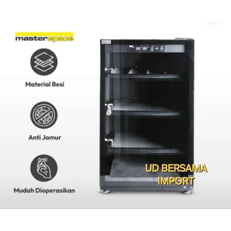 krisbow masterspace dry box cabinet 100 L drycabinet 100L tempat penyimpan lensa kamera anti jamur
