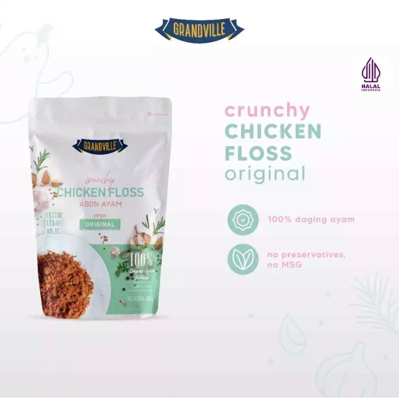 

GRANDVILLE CHICKEN FLOSS - ORIGINAL - ABON AYAM MPASI NON MSG