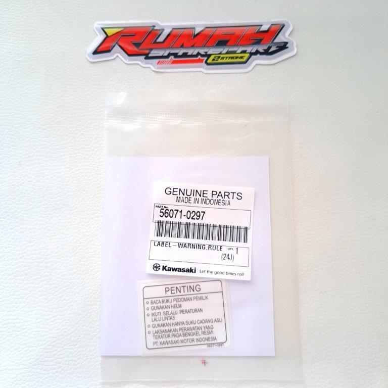 STIKER PERHATIAN TANGKI NINJA 150 SS/R RR NEW OLD ORIGINAL