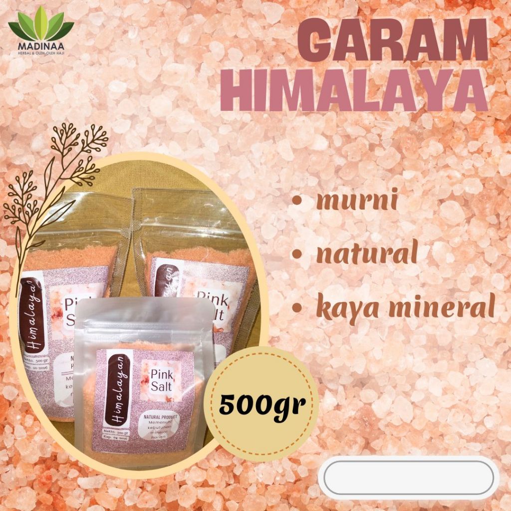 

GARAM HIMALAYAN PINK SALT kemasan 500gram