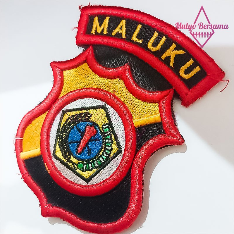 Bordir Polda Polda Maluku Badge Patch Logo Polda Maluku - Mulyo Bersama