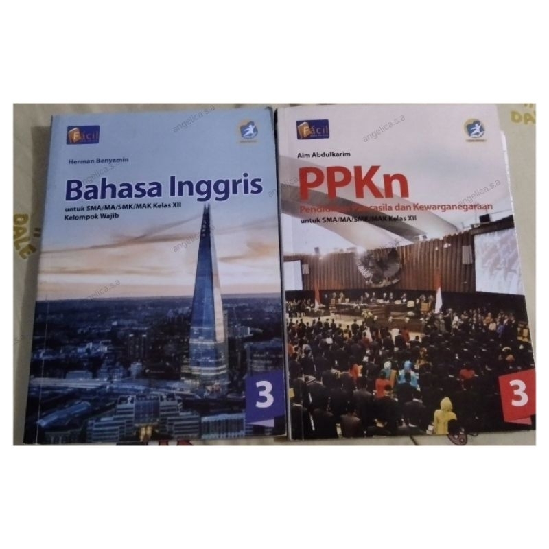 Buku Cetak PPKN dan BAHASA INGGRIS SMA/MA/SMK/MAK  Kelas 12