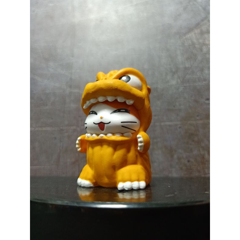 Figure Cute Hamtaro Character Cosplaying Godzilla Gon Orange Chibi Super Deformed