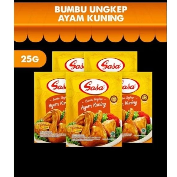 

Sasa Bumbu ungkep kuning 25g satu rengceng 10pcs