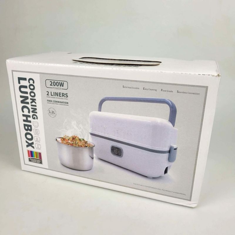 

Kotak Makan Pemanas Elektrik Single Layer Lunch Box 2 Bowl 1.2L - White