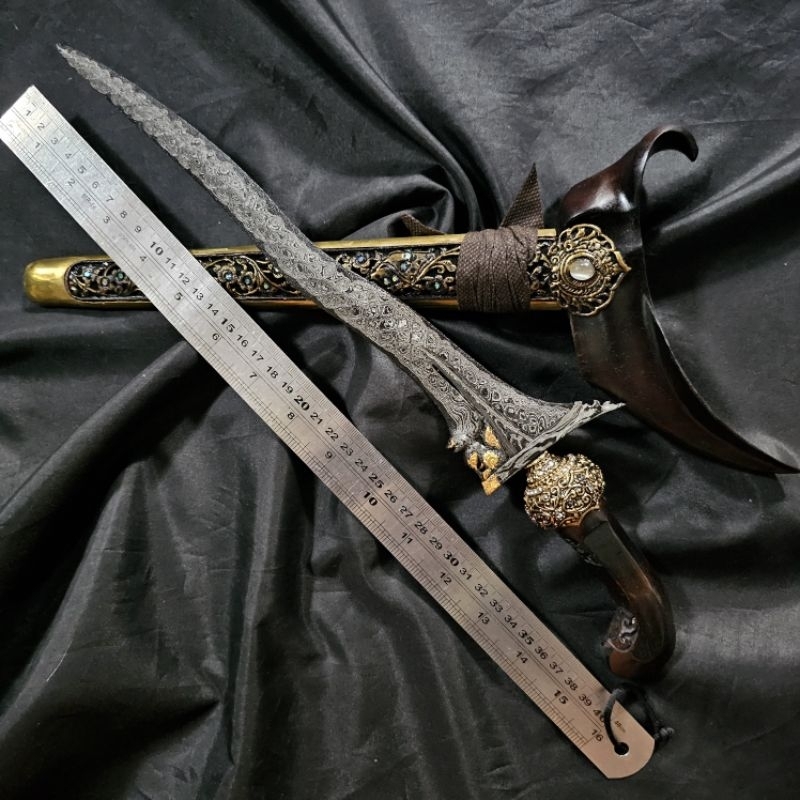 Keris Patrem  Singo Luk 3 Kinatah EMAS Dwipamor