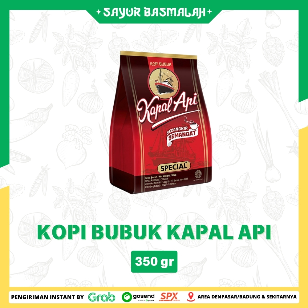 

Kopi Bubuk Kapal Api 350 gr - Sayur Basmalah