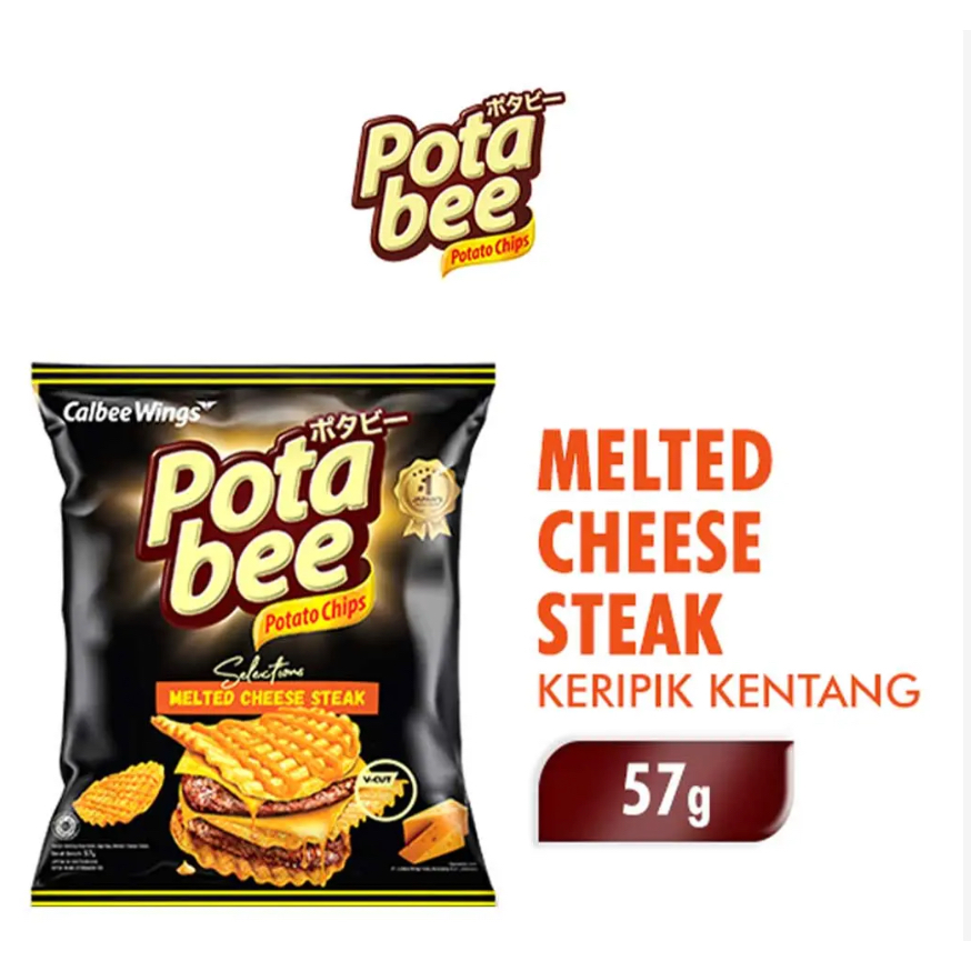 

Potabee Snack Potato Chips Melted Cheese Steak 57 Gram