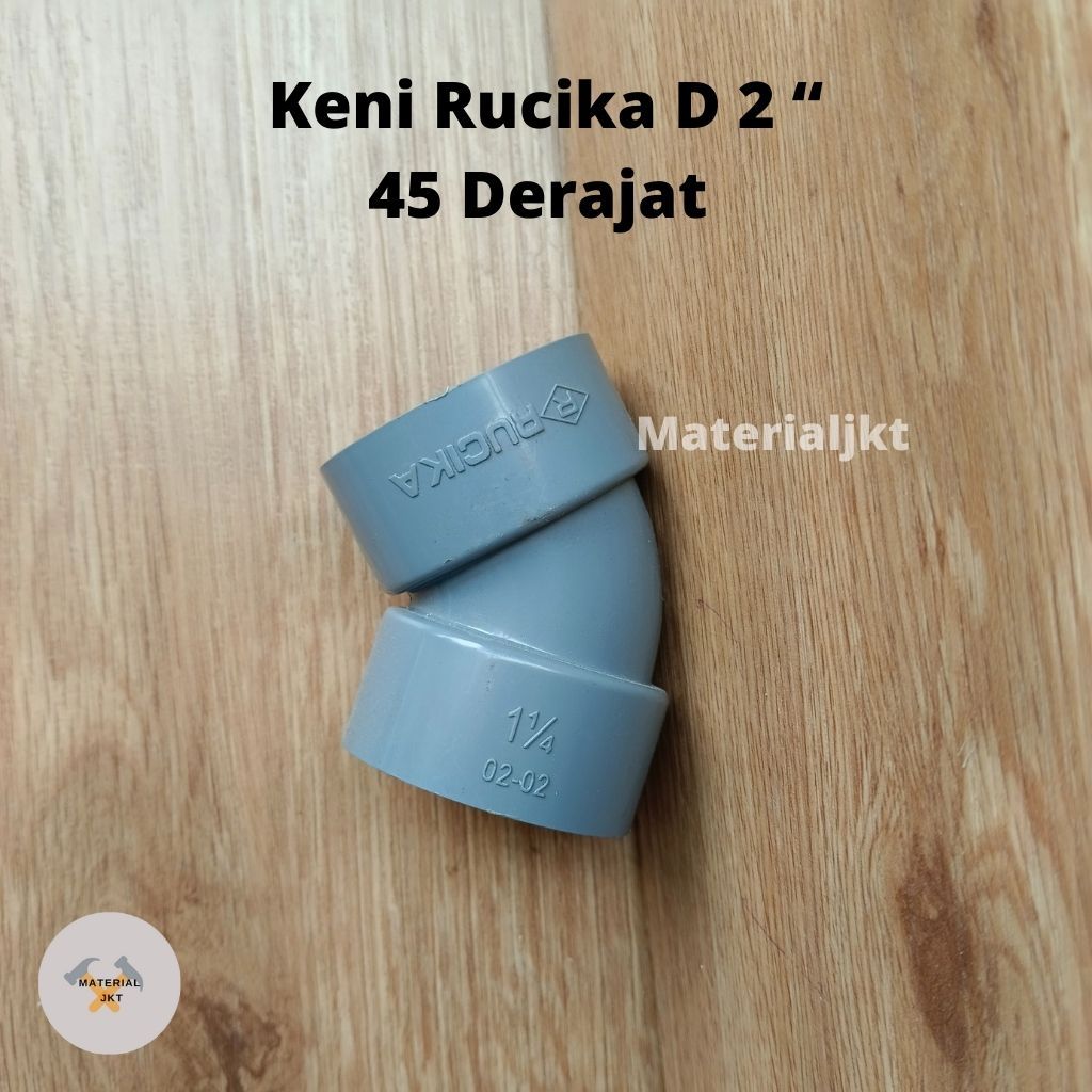 Knee 2 inch / Elbow / Keni 2 inch RUCIKA (D) Sok Belok Belokkan Pipa Kni Sambungan Pipa 45 Derajat D