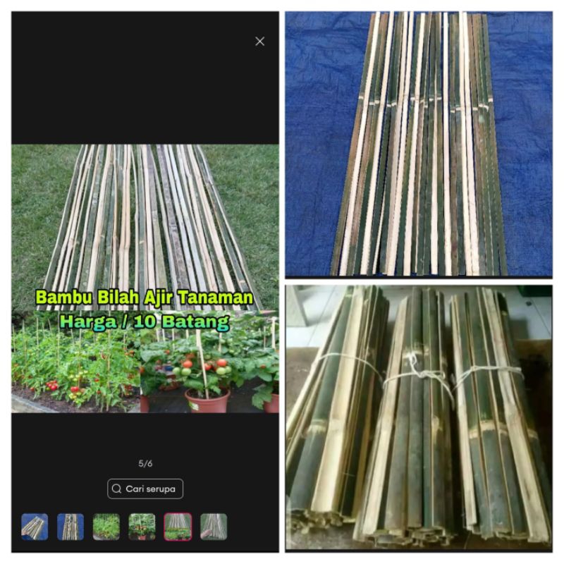 bilah bambu seba guna panjang 100cm untuk ajir tanaman/kandang ayam dan pagar