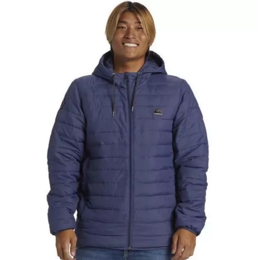 Jaket Pria Quiksilver Scaly Hood Puffer Jacket Blue Original