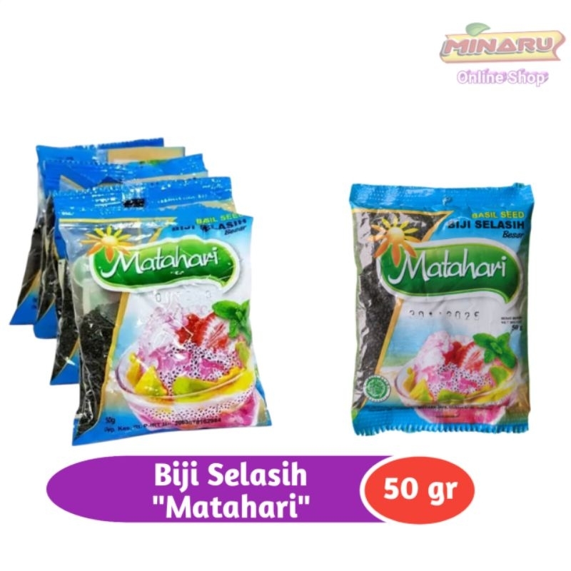 

Biji Selasih @ 50gr Matahari Selasih Renteng ( isi 10 pcs )