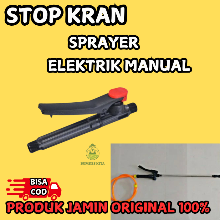 Stop Kran Gagang Handle Stik Tangki Semprot Sprayer Elektrik Pertanian