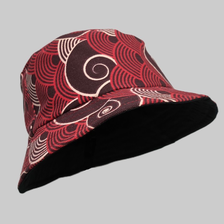 Topi Bucket Gelora Japan Bunga Hat Dewasa Pria Wanita Hijab Premium Unik Kekinian Rimba Mancing