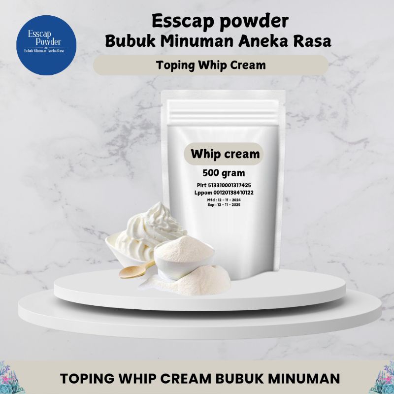 

Bubuk Topping Whip Cream 500g – Hasilkan Minuman Lebih Creamy dan Lezat