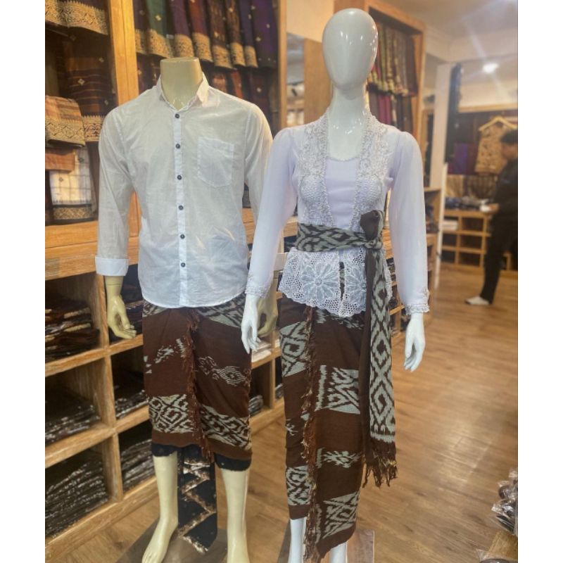 Set Couple Kamen+Selendang dan Saput+udeng Tenun Ikat Blanket Halusan || Saput Bali.pakaian adat.ada