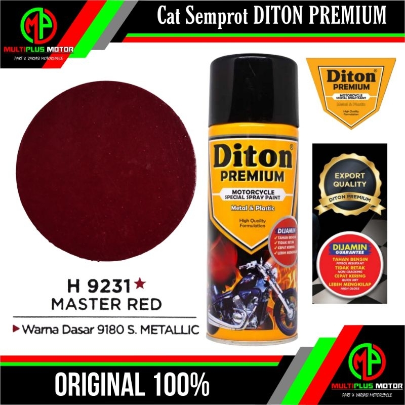 DITON PREMIUM 400ML MASTER RED H 9231 Cat Pilox Pilok DITON PREMIUM WARNA HONDA MERAH 9231*