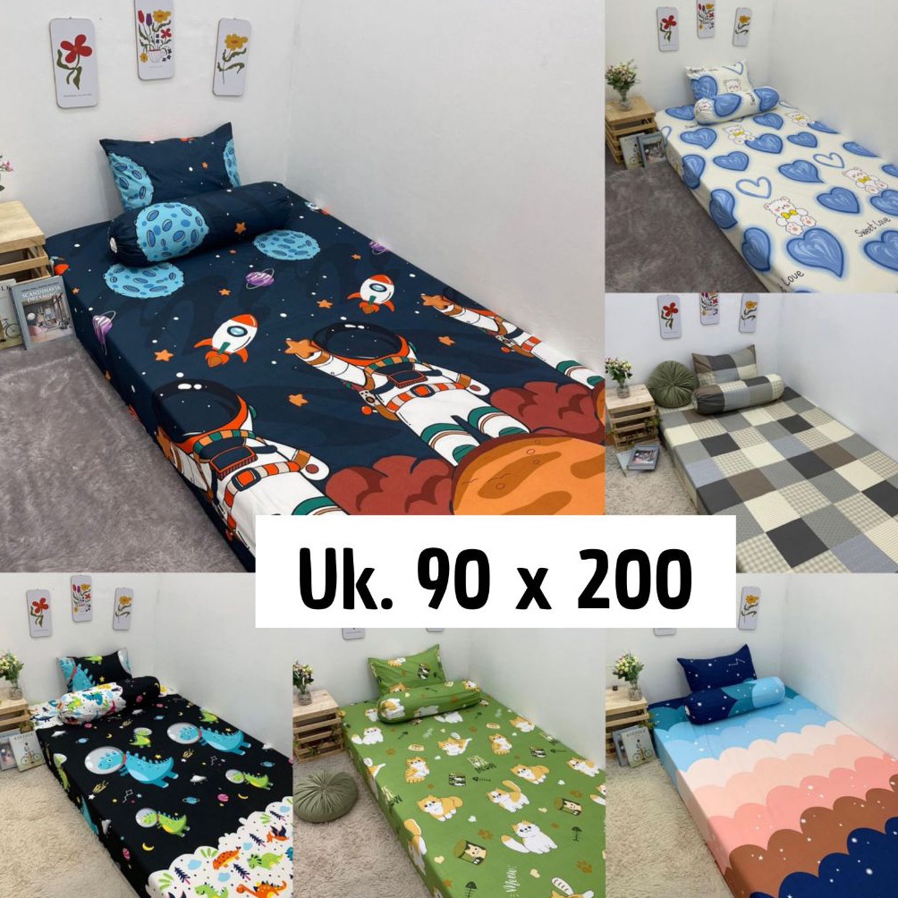 Promo Sale SPREI SINGLE AESTHETIC 9x2 NOMER 4  SPREI HOMEMADE Tinggi 2cm  SPREI SINGLE BED ANAK KOS