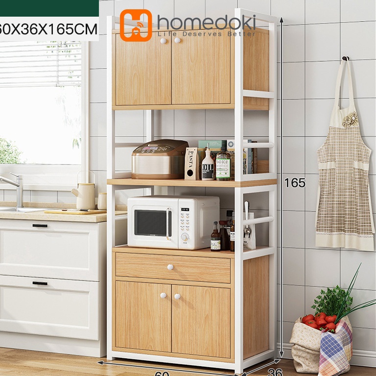 Terbaru Rak Dapur MicrowaveRak Dapur MinimalisRak Dapur Serbaguna Rak Oven Microwave Dengan Kabinet 