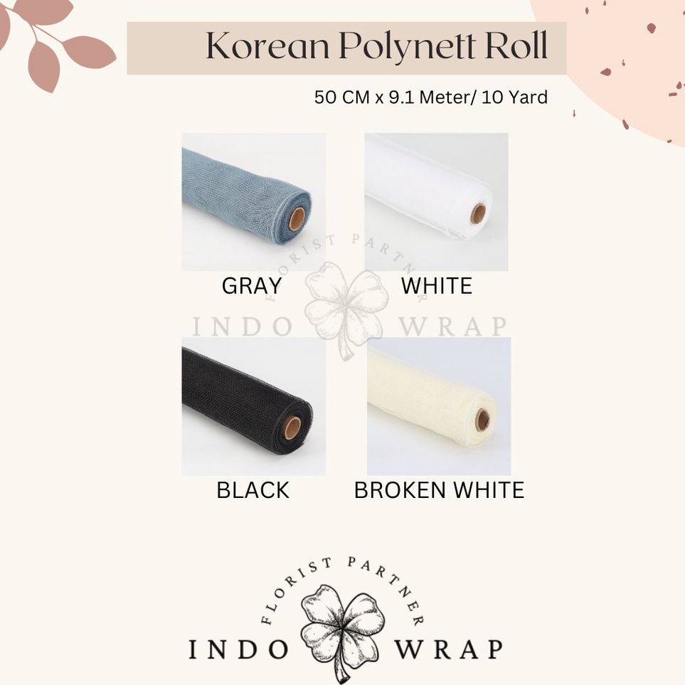 

Best Delivery KOREAN POLYNET ROLL FLOWER WRAPPING