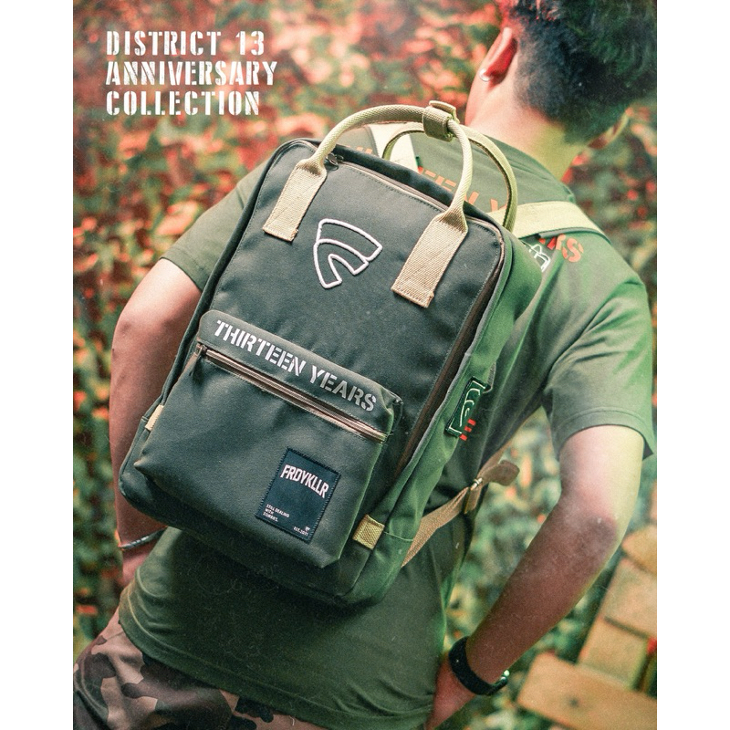 TAS PUNGGUNG RANSEL BACKPACK PRIA WANITA HIJAU FRIDAY KILLER SPECIAL ANNIVERSARY | 13 YEARS BP
