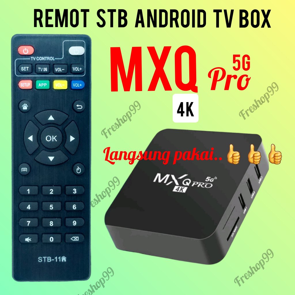 remote android tv box mxq pro 4k 5g remot langsung pakai