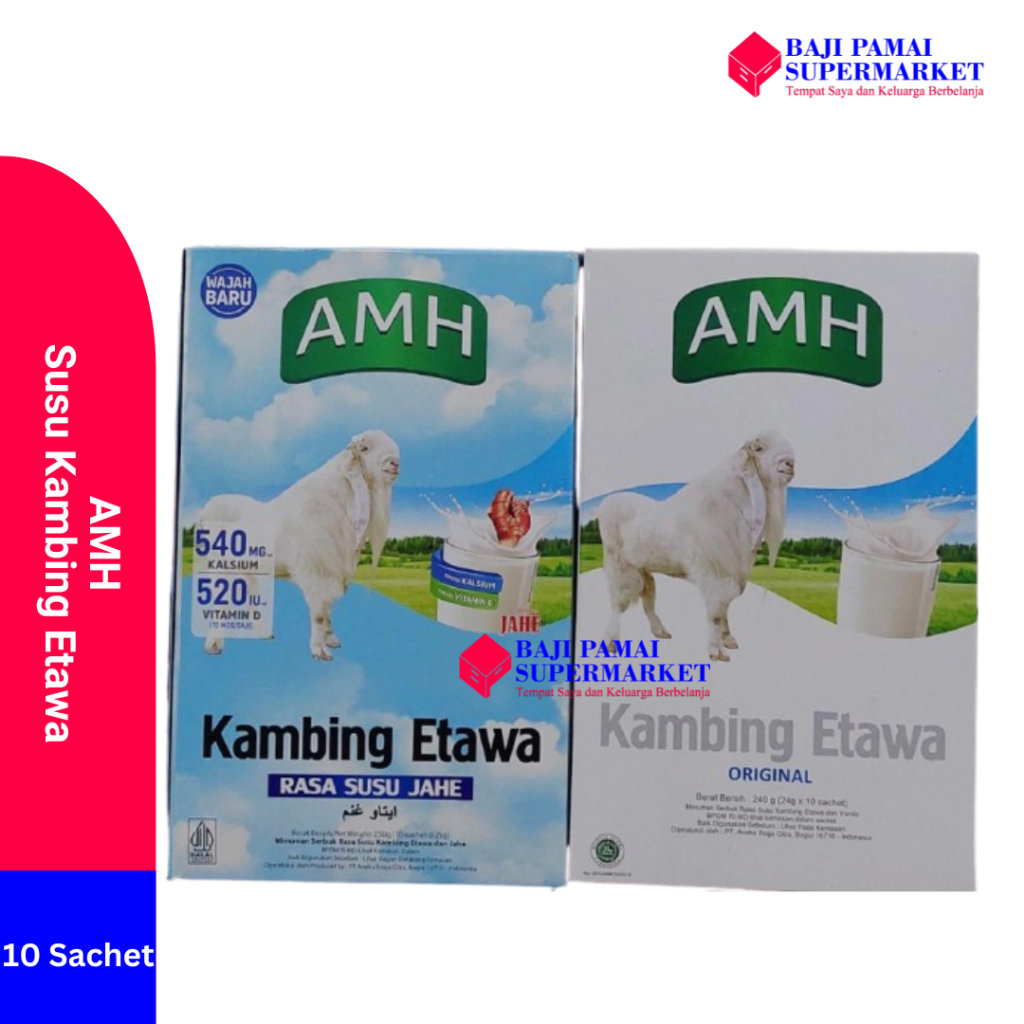 

Susu Kambing AMH Etawa All Variant isi 10 Sachet Original/Susu Jahe