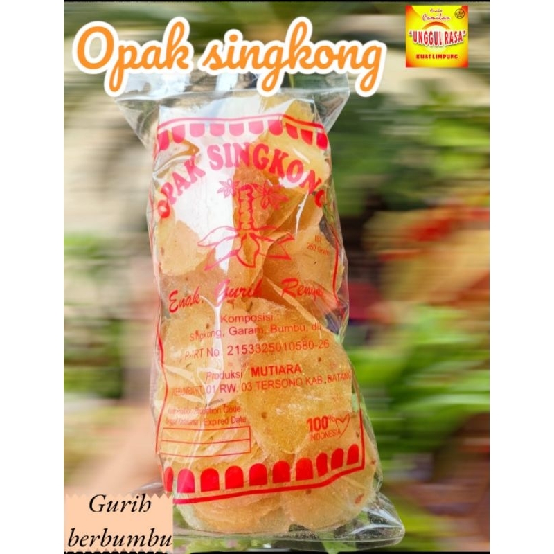 

OPAK SINGKONG SAMIYEK KECIL MENTAH GURIH ENAK 250 GR