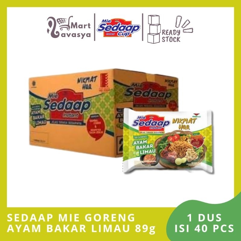 

SEDAAP MIE GORENG AYAM BAKAR LIMAU 89g - 1 DUS ISI 40 PCS - KOTA BANDUNG - LAVASYA MART