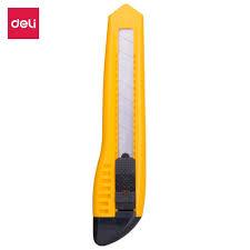 

Deli E2003 Cutter Besar - Mata pisau baja SK5 untuk memudahkan pemotongan dan aman