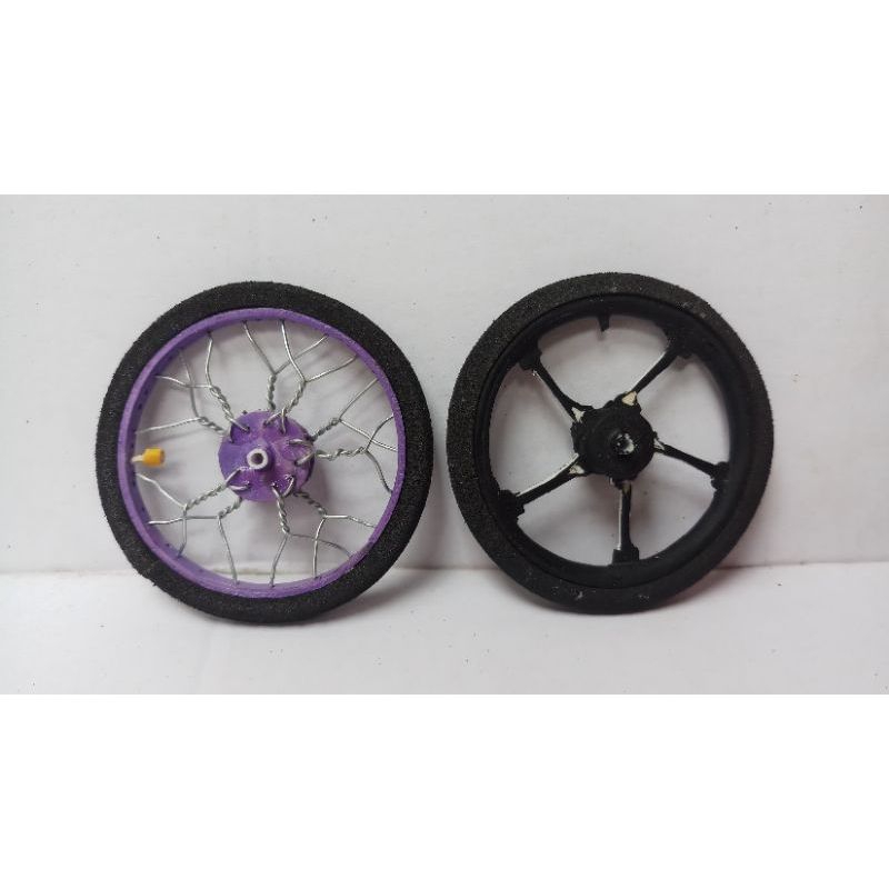 miniatur velg drag motor motip ruji kepang