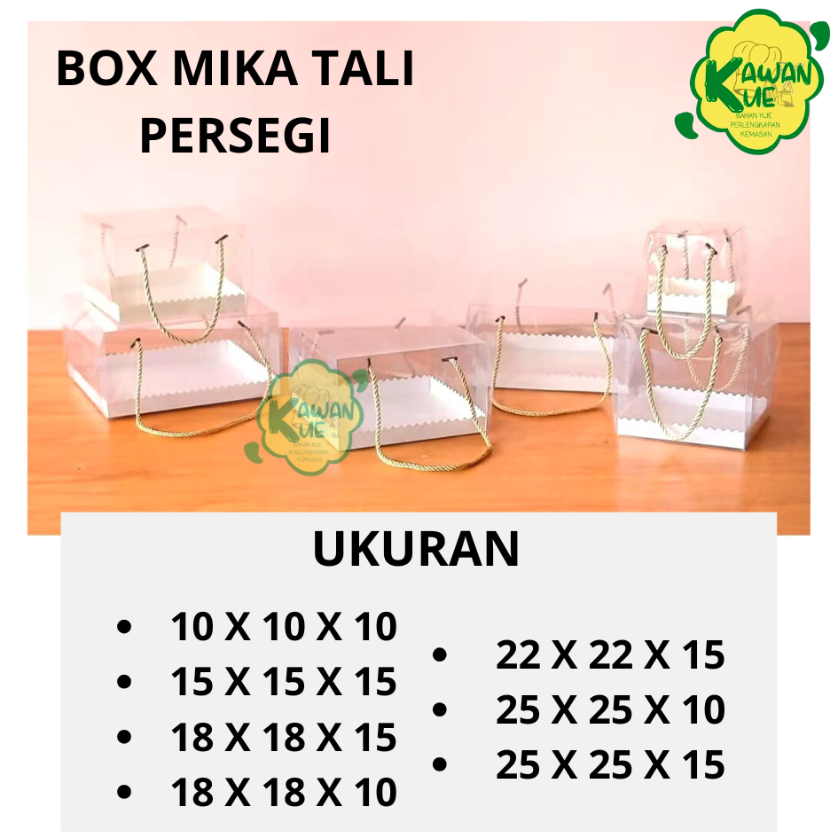 Mika Tali Emas Persegi / Box Hampers / Box Kue / Box Mika / Box Mika Tali
